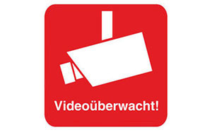 Aufkleber iSecur Videoüberwacht