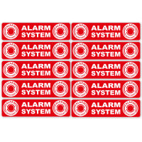 easydruck24de 10 Stück Aufkleber Alarm System I 12 x...