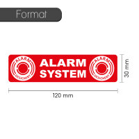easydruck24de 10 Stück Aufkleber Alarm System I 12 x...