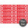 easydruck24de 10 Stück Aufkleber Alarm System I 12 x 3 cm I rot I Achtung Alarmgesichert I Fensterscheibe Tür Gebäude Garage Auto I wetterfest I außenklebend I hin046