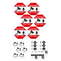 Aufkleber Video Audio Schalter Hinweis I Wetterfest
