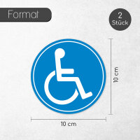 iSecur 2 Stück Rollstuhl-Aufkleber I Ø 10 cm...