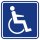 1 Rollstuhl-Aufkleber I hin_079 I 10 cm Innen-klebend Rollstuhl-Fahrer