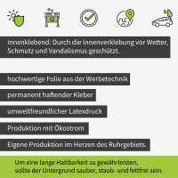 easydruck24de 2 Stück Rollstuhl-Aufkleber I 10 x 10 cm I Innen-klebend I UV- geschützt und vergilbungsfrei I Rollstuhl-Fahrer Aufkleber für Transporter Fahrdienst Betreuer I hin465