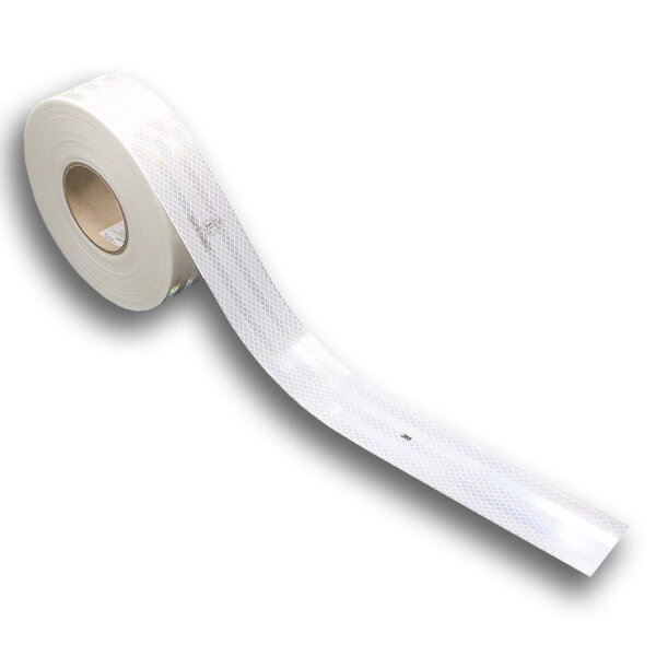 Diamond Grade 983 reflektierende Konturmarkierung I 1 m Konturband in weiß I Reflektorband selbstklebend für Anhänger LKW Festaufbauten I AZ_007