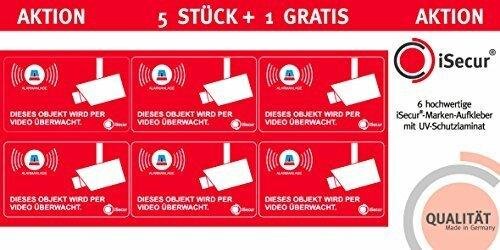 5er Set Aufkleber Videoüberwachung und Alarmanlage I hin457 I 5 x 3 cm I für Fenster I Warnung Achtung Dieses Objekt wird per Video überwacht