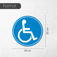iSecur 2 Stück Rollstuhl-Aufkleber I Ø 20 cm...