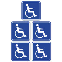 easydruck24de 5 Stück Rollstuhlfahrer-Aufkleber I 10...