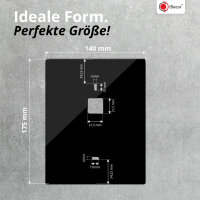 iSecur Blende passend für Aqara Doorbell Camera Hub G410 aus Acryl schwarz I Video-Doorbell I Klingelschild I 140 x 175 mm I Türstation Platte für Klingel I az285