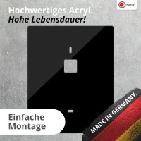 iSecur Blende passend für Aqara Doorbell Camera Hub G410 aus Acryl schwarz I Video-Doorbell I Klingelschild I 140 x 175 mm I Türstation Platte für Klingel I az285