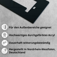 iSecur Blende passend für Aqara Doorbell Camera Hub G410 aus Acryl schwarz I Video-Doorbell I Klingelschild I 140 x 175 mm I Türstation Platte für Klingel I az285