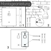 iSecur Blende passend für Aqara Doorbell Camera Hub G410 aus Acryl schwarz I Video-Doorbell I Klingelschild I 140 x 175 mm I Türstation Platte für Klingel I az285