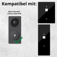 iSecur Blende passend für Aqara Doorbell Camera Hub G410 aus Acryl schwarz I Video-Doorbell I Klingelschild I 140 x 175 mm I Türstation Platte für Klingel I az285
