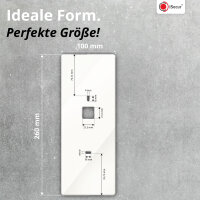 iSecur Blende passend für Aqara Doorbell Camera Hub G410 aus Acryl weiß I Video-Doorbell I Klingelschild I 100 x 260 mm I Türstation Platte für Klingel I az289