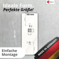 iSecur Acryl Blende personalisiert Premium weiß - Passend für Aqara Doorbell Camera Hub G410 - Edle Türstation-Platte 260x100 mm - Klingelschild mit Wunschdruck I az290
