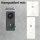 iSecur Acryl Blende personalisiert Premium weiß - Passend für Aqara Doorbell Camera Hub G410 - Edle Türstation-Platte 260x100 mm - Klingelschild mit Wunschdruck I az290