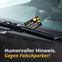 iSecur Scheisse geparkt Karten - 100x für Falschparker zum Ankreuzen - Strafzettel Windschutzscheibe - Urkunde I hin844