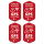 iSecur 8er GPS Tracking Aufkleber Set I 3 x 5 cm I Warning GPS-Gesichert I außenklebend wetterfest I rot I hin834
