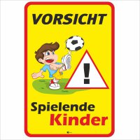 XXL Warnschild I Spielende-Kinder I Aluverbund-Schild I...