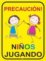 easydruck24de Schild Achtung! Spielende Kinder, Art....