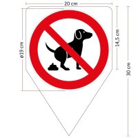 Steckschild Hunde koten verboten I hin_036 I Größe 20 x 30 cm
