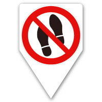 iSecur Steckschild Betreten verboten I Größe 20 x 30 cm I Hinweis-Schild Symbol-Schild Kein Durchgang Zutritt I zum Stecken für Rasen Wiese Erde I hin281