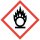 Gefahrstoffaufkleber &quot;GHS03:Brandf&ouml;rdernd&quot;, hin_149, 10x10cm, Gefahrstoffsymbol, GHS-Kennzeichnung, Achtung, Warnung, Vorsicht, Hinweis