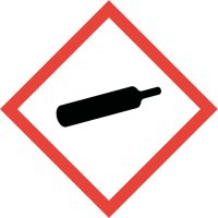Gefahrstoffaufkleber GHS04: Gasflasche, hin_163, 10x10cm, Gefahrstoffsymbol, GHS-Kennzeichnung, Achtung, Warnung, Vorsicht, Hinweis auf