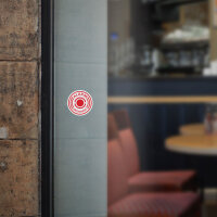 10 Stück Aufkleber Alarm Innenklebend, Digitaldruck, 20mm Durchmesser hin_433