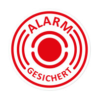 iSecur 2 Stück Aufkleber Alarmgesichert I 40 mm I...