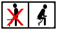 iSecur Toiletten-Aufkleber Bitte im Sitzen pinkeln I...