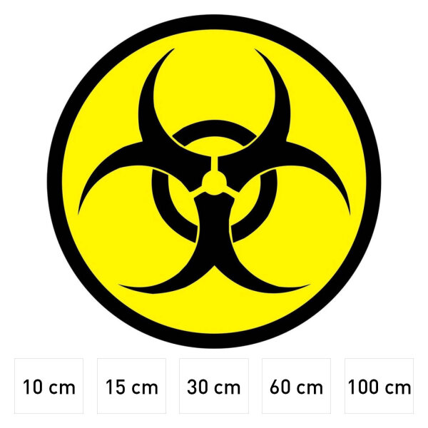 Aufkleber Biohazard I verschiedene Größen