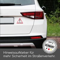 iSecur Fahrzeug-Aufkleber Anfänger I 12,6 x 11 cm I Vorsicht Achtung Fahranfänger I selbstklebend I für Kfz Auto LKW I UV- und witterungsbeständig I Waschanlagen-geeignet I Fahrschüler I hin289