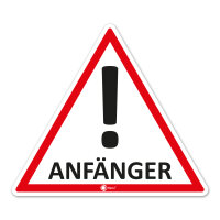 iSecur Auto-Magnet-Schild Anfänger! I 9,8 x 8,5 cm I Vorsicht Achtung Fahranfänger I für Kfz Auto LKW I UV-beständig und wetterfest I magnetische Rückseite I hin288
