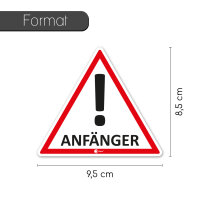 iSecur Auto-Magnet-Schild Anfänger! I 9,8 x 8,5 cm I Vorsicht Achtung Fahranfänger I für Kfz Auto LKW I UV-beständig und wetterfest I magnetische Rückseite I hin288
