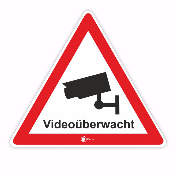 Aufkleber Videoüberwacht innenklebend I 20 cm I für Fenster I Achtung Dieses Objekt Wird per Video überwacht I Videoüberwachung I hin297
