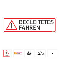 Auto-Magnet-Schild Begleitetes Fahren I Achtung Vorsicht...
