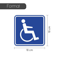 Rollstuhl Magnet-Schild I 10 x 10 cm I für Rollstuhl-Fahrer, Menschen mit Behinderung I magnetisches Auto-Schild für Behinderten-Transport I hin357