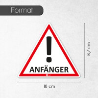 iSecur Fahrzeug-Aufkleber Anfänger! I 10 x 8,7 cm I...