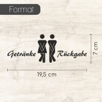 younikat WC Aufkleber Getränke-Rückgabe in...