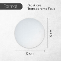 Ablösbare Trägerfolie I rund klar I Klebefolie-Untergrund für Feinstaub-Plakette Vignetten Umwelt-Plakette Maut