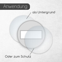 Ablösbare Trägerfolie I rund klar I Klebefolie-Untergrund für Feinstaub-Plakette Vignetten Umwelt-Plakette Maut