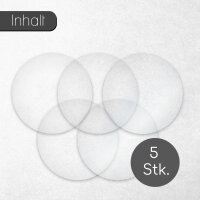 Ablösbare Trägerfolie I rund klar I Klebefolie-Untergrund für Feinstaub-Plakette Vignetten Umwelt-Plakette Maut