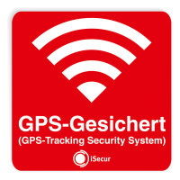 3er Aufkleber-Set GPS-Gesichert - rot I hin_069 I 6 x 6 cm