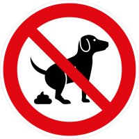 Hinweis-Aufkleber Hunde koten verboten I 20 cm I hin_410