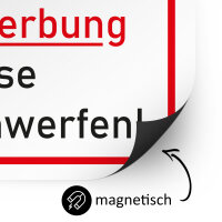 iSecur 3 Stück Briefkasten-Magnete Set I Stop Bitte keine Werbung und kostenlose Zeitung einwerfen! I 11 x 4 cm I Gegen Reklame im Briefkasten I wetterfest UV-beständig vergilbungsfrei I hin678