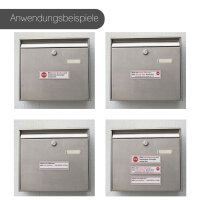 iSecur 3 Stück Briefkasten-Magnete Set I Stop Bitte keine Werbung und kostenlose Zeitung einwerfen! I 11 x 4 cm I Gegen Reklame im Briefkasten I wetterfest UV-beständig vergilbungsfrei I hin678
