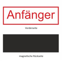 Auto-Magnet-Schild Anf&auml;nger I 20 x 7 cm I hin_443