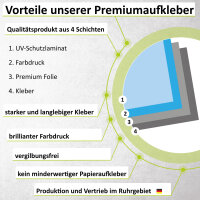 easydruck24de 6 Stück Aufkleber Alarmgesichert I Ø 40mm rund I Hinweis auf Alarmanlage I außenklebend permanent haftend I UV- und witterungsbeständig I für Fenster, Haus, Auto, Baumaschinen I hin434