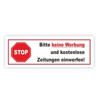 iSecur Aufkleber Stop Bitte keine Werbung und kostenlose...